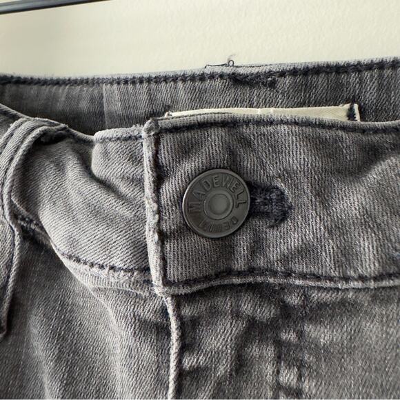 Madewell Curvy High-Rise Skinny Jeans Gray distressed button zip pockets stretch - Picture 8 of 13